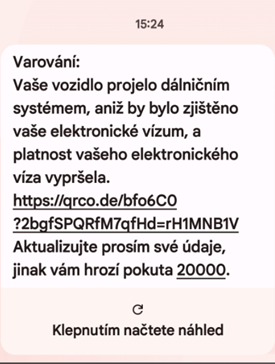 podvodná sms